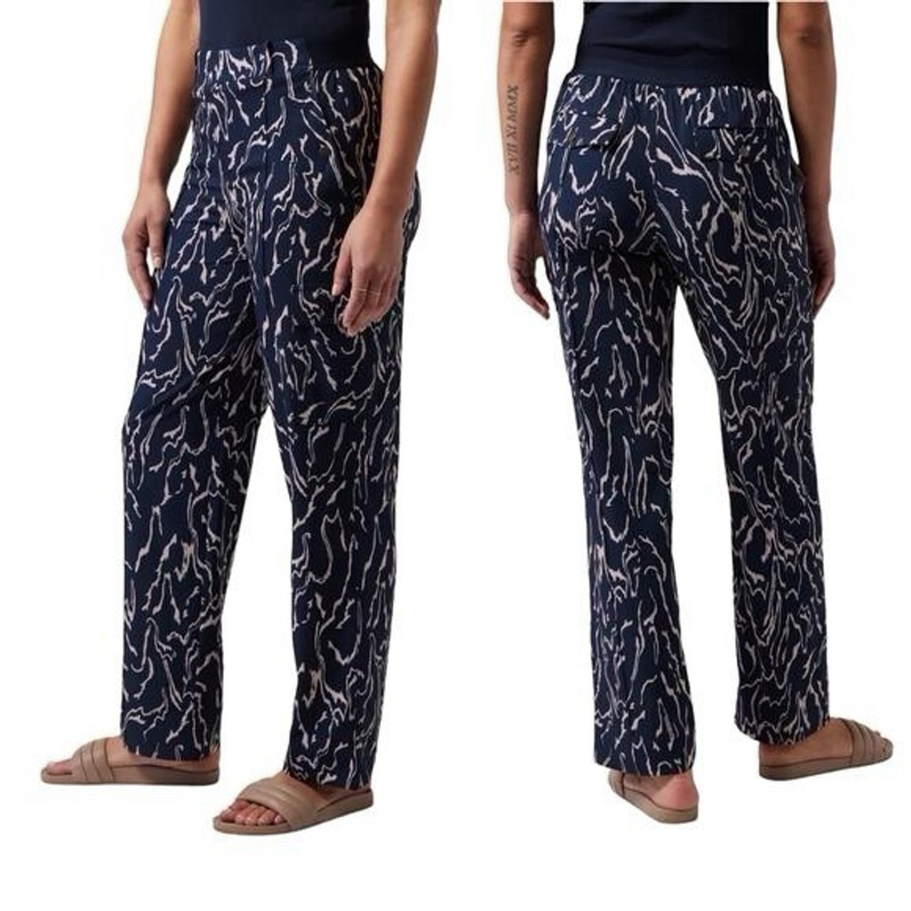 Athleta NEW Vienna Cargo Pants Sz 4 Voyage Orchid Navy Pink Lightweight Hi-Rise